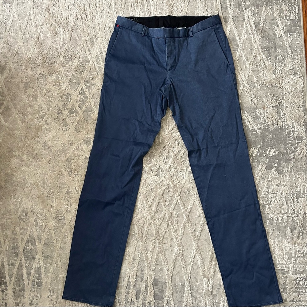 Men's Blue Gucci Stone Washed Pants